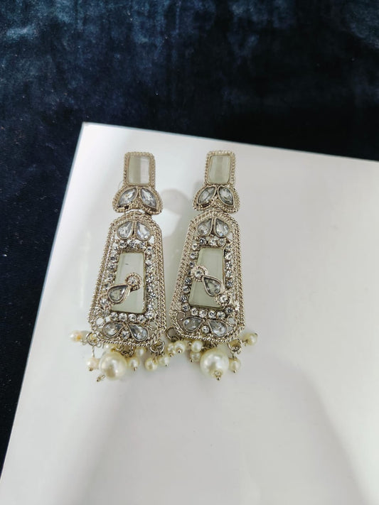 Real Stones Work Earrings