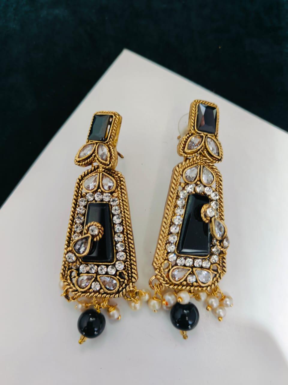 Real Stones Work Earrings