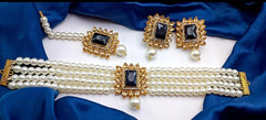 White Pearls Choker Set