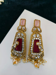 Real Stones Work Earrings