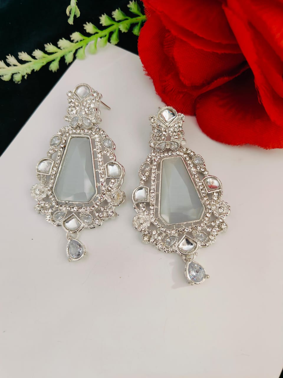 3D Big Stones Earrings