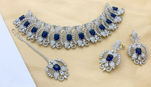 One Carat Real Stones Bridal Set
