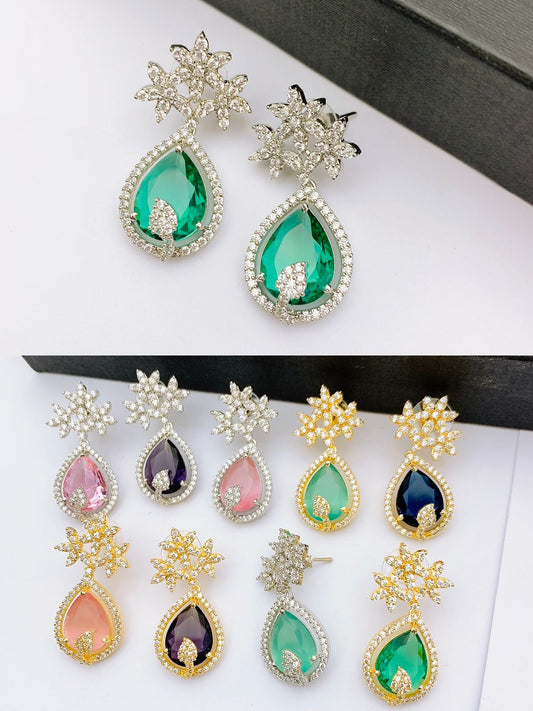 One Carat Real Stones Earrings