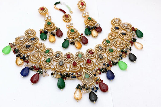 Native Made Real Stones Bridal Set