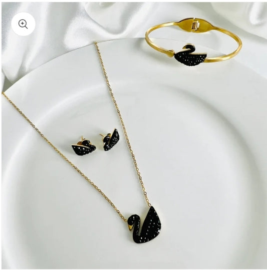 Stainless Steel Duck Set With Bangle
