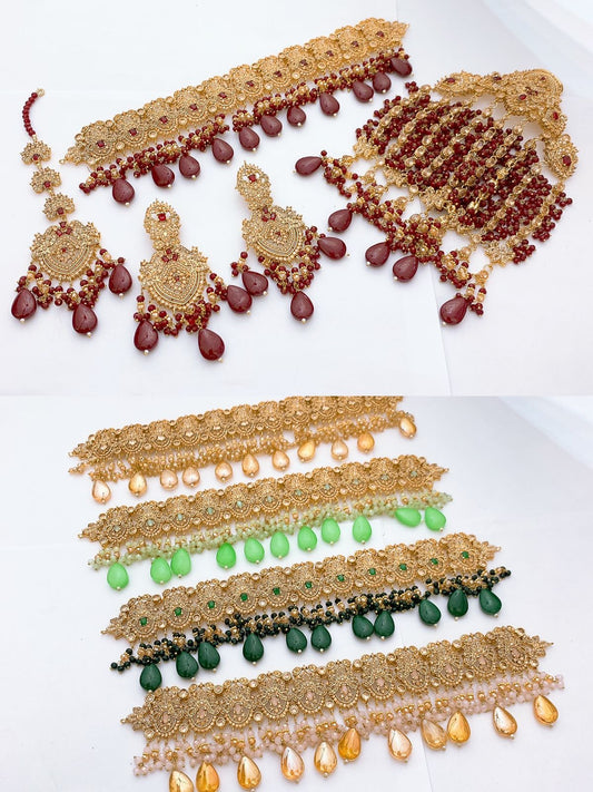 Native Made Real Stones Bridal Set