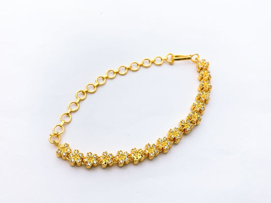 One Carat Real Stones Bracelet Adjustable