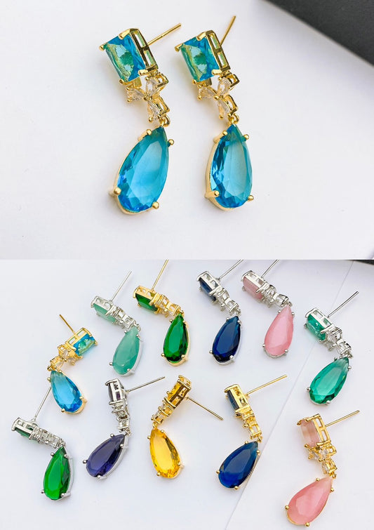 One Carat Real Stones Earrings