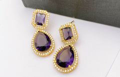 One Carat Real Stones Earrings