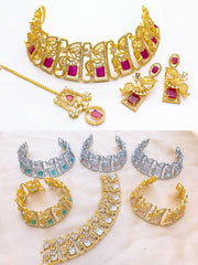 One Carat Real Stones Bridal Set