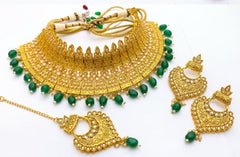 Copper Meterial Bridal Set Real Stones