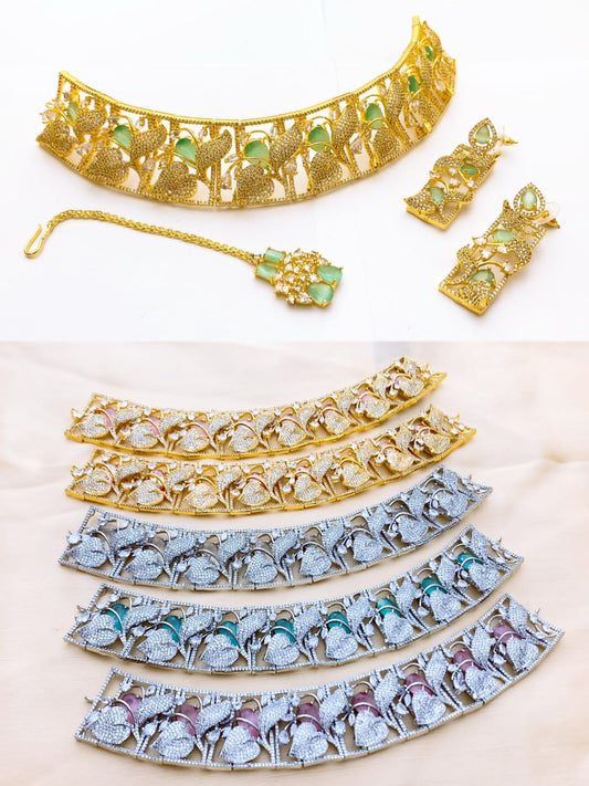 One Carat Real Stones Bridal Set