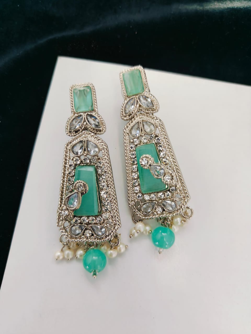 Real Stones Work Earrings