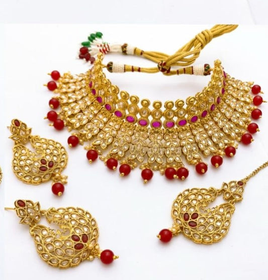 Copper Meterial Bridal Set Real Stones