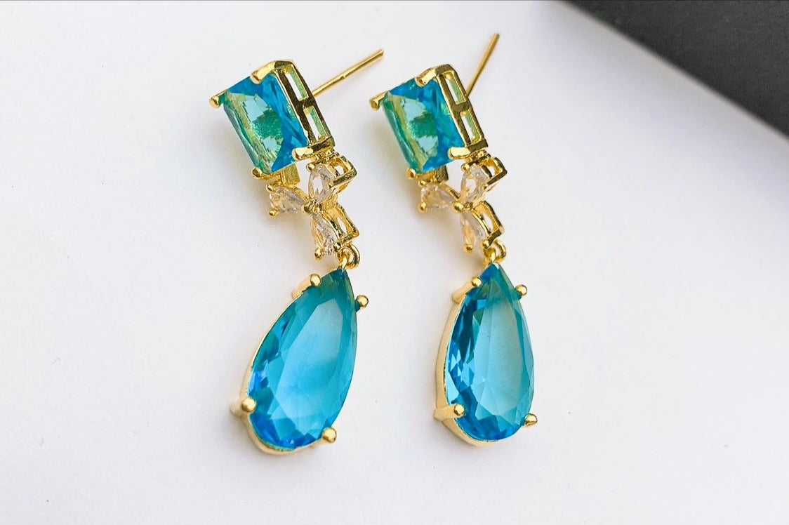 One Carat Real Stones Earrings