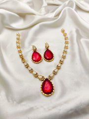 Real Diamond Cut Stones Work Neacklace Set