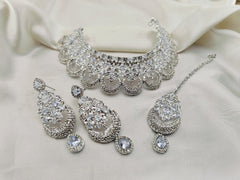Silver Base Neacklace Set