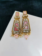 Real Stones Work Earrings