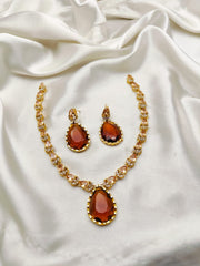 Real Diamond Cut Stones Work Neacklace Set