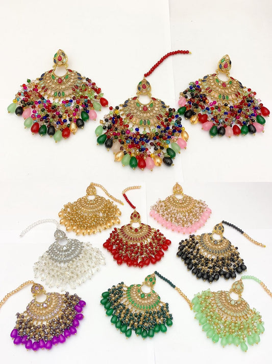 Native Made Real Stones Tika & Earrings
