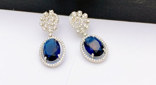 One Carat Real Stones Earrings