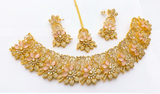 One Carat Real Stones Bridal Set