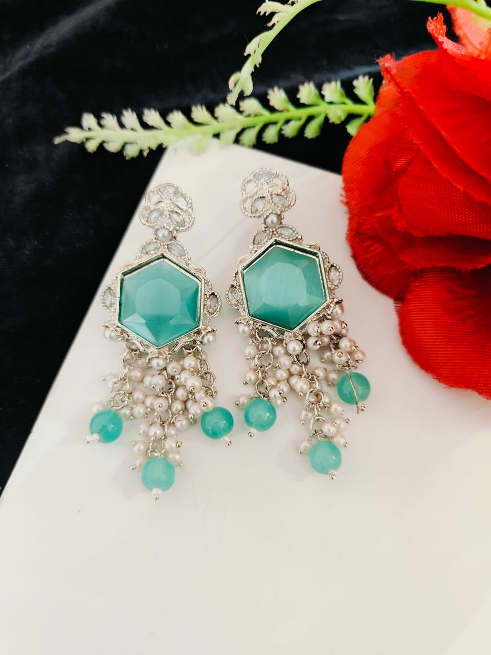 3D Big Stones Earrings
