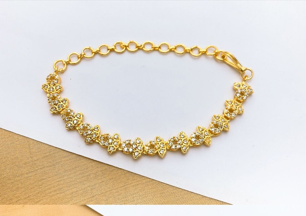 One Carat Real Stones Bracelet Adjustable