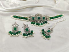 Silver Base Chokar Set