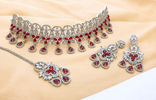 One Carat Real Stones Bridal Set