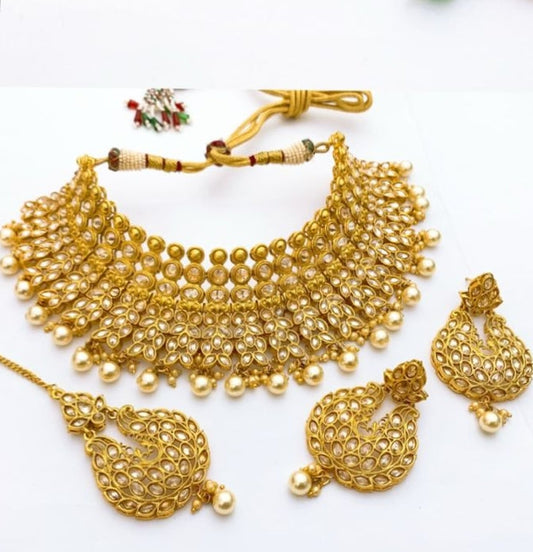 Copper Meterial Bridal Set Real Stones