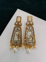 Real Stones Work Earrings