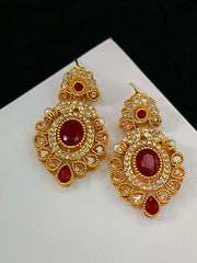 Zircon Stones Earrings Handmade
