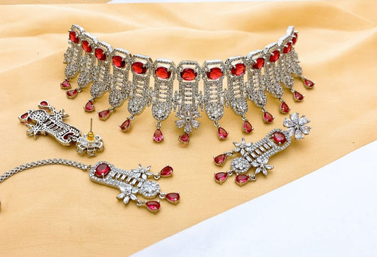 One Carat Real Stones Bridal Set