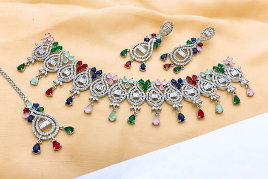 One Carat Real Stones Bridal Set