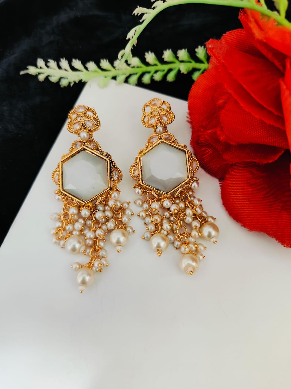 3D Big Stones Earrings