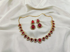 Zircon Stones Choker Set