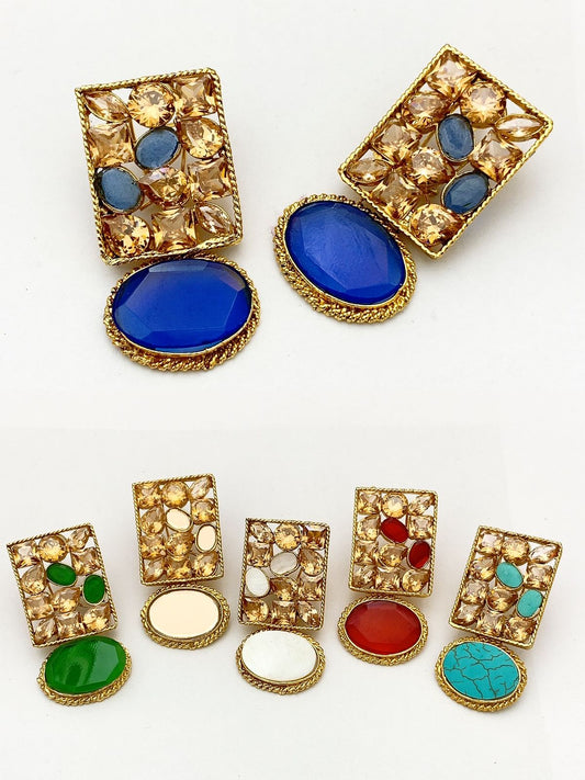 Native Made Real Stones Earrings